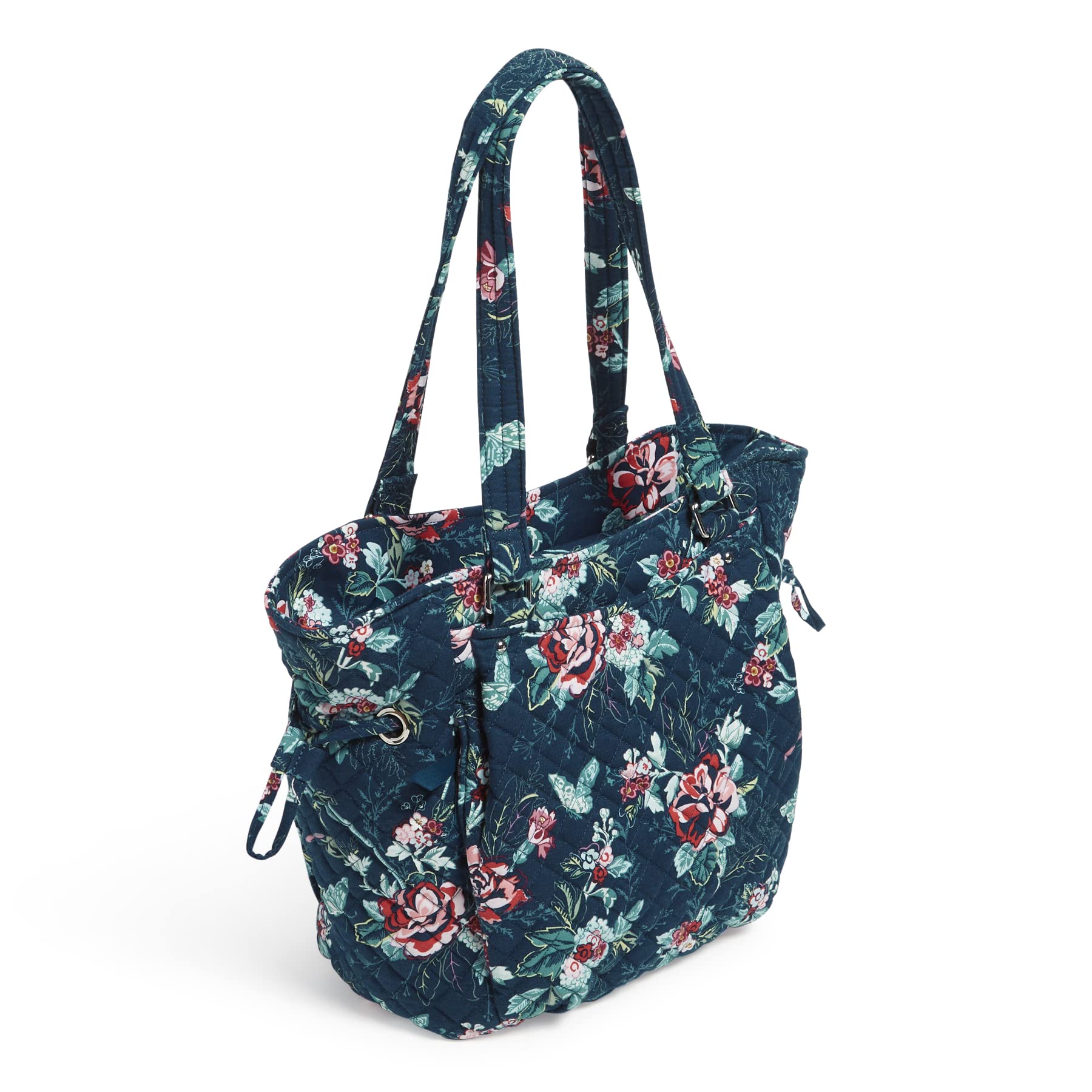 Vera Bradley Women's Cotton Glenna Satchel Purse - Stylish Crossbody Handbag for Women, Lightweight & Spacious, Perfect for Work, Travel & Everyday Use
