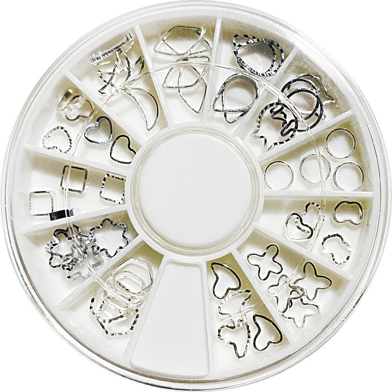 Gold & Silver Nail Art Decoration Wheels - DIY Manicure Accessories for Nail Art Designs | Perfect for Home Salon, Parties & Professional Nail Artists