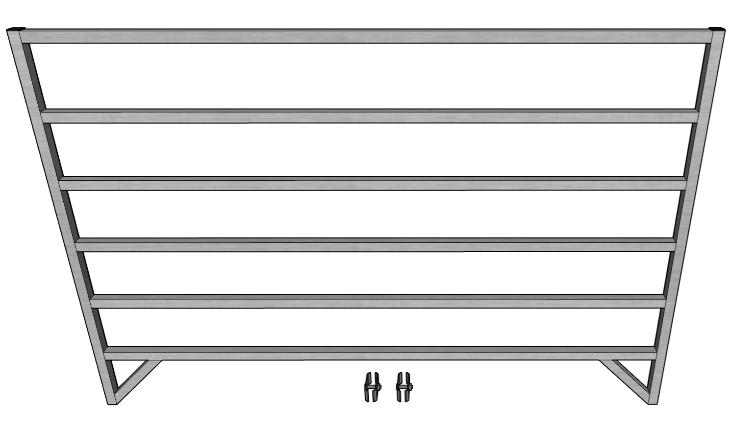 5 Ft Aluminum Livestock Fence Panel - 6 Rail 40