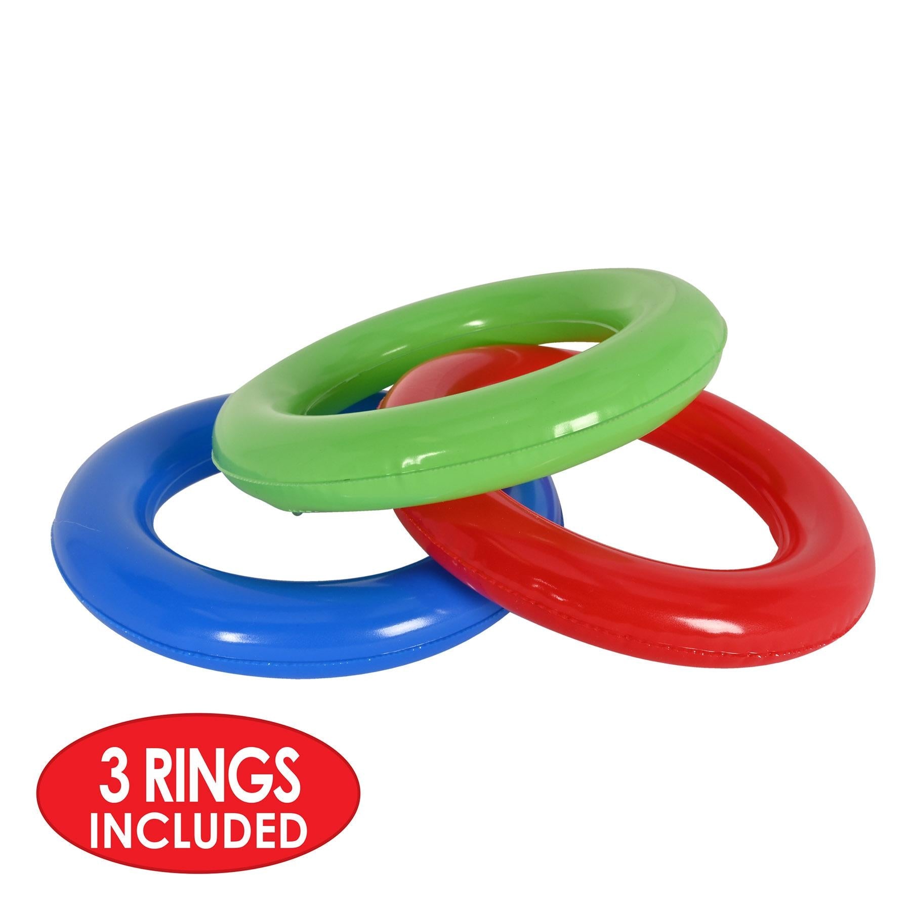 12 Pack Beistle Inflatable Drumstick Ring Toss Game Set - Fun Outdoor Party Games for Kids & Adults - Perfect for Backyard, Picnic, and Carnival Events