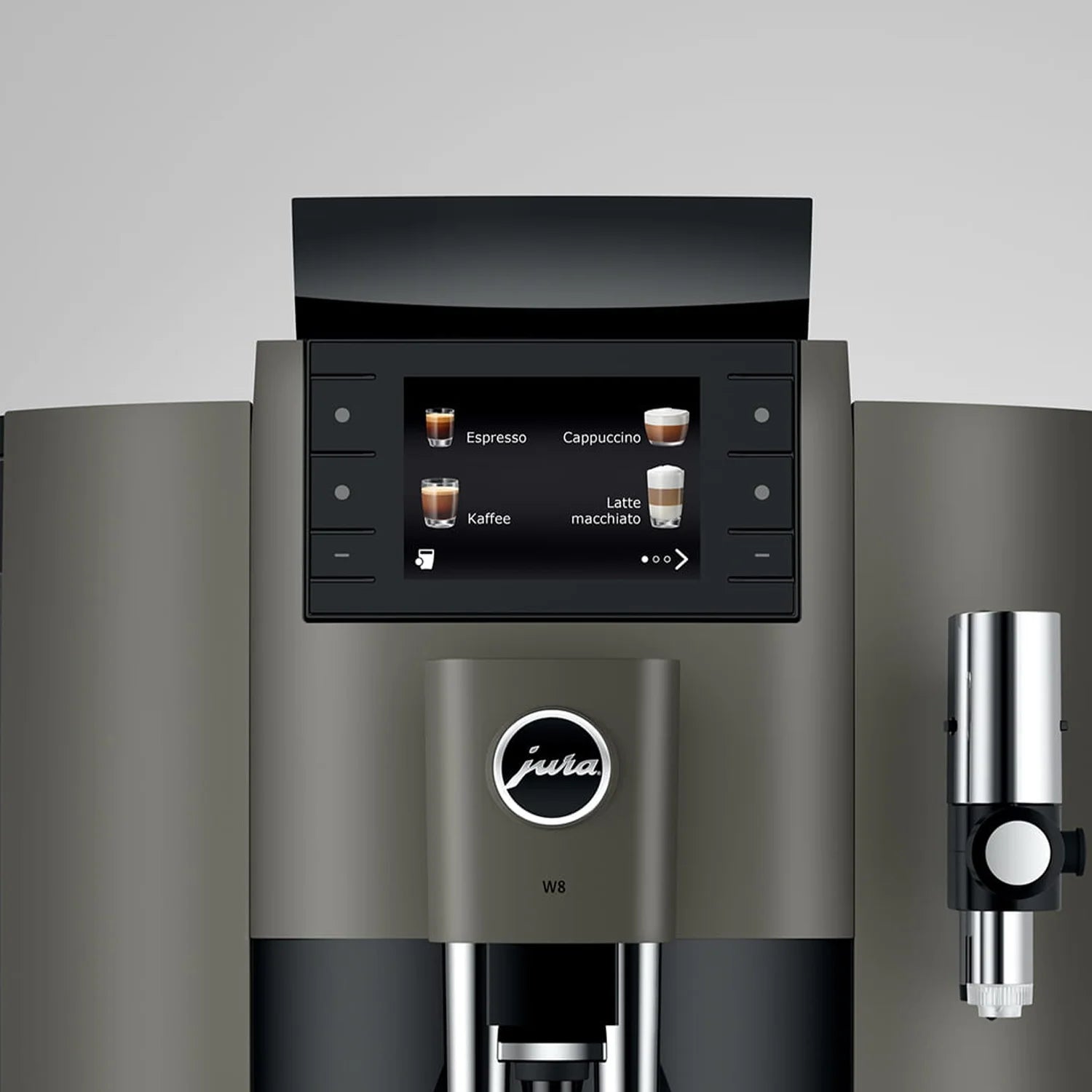 Jura W8 Automatic Espresso Machine - Dark Inox (Model #15550) | Premium Coffee Maker for Home & Office | Perfect for Espresso, Cappuccino & Latte Lovers