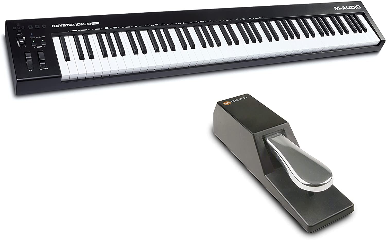 **Keystation 88-Key MIDI Keyboard Controller with Sustain Pedal & Software Bundle – Perfect for Music Production, Beat Making & Home Studio Recording**