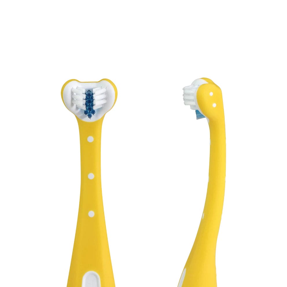 Fridababy SmileFrida 2.0 Triple Angle Toothhugger Baby Toothbrush - Gentle Infant Oral Care for First Teeth - Perfect for Newborns & Toddlers at Home or Travel