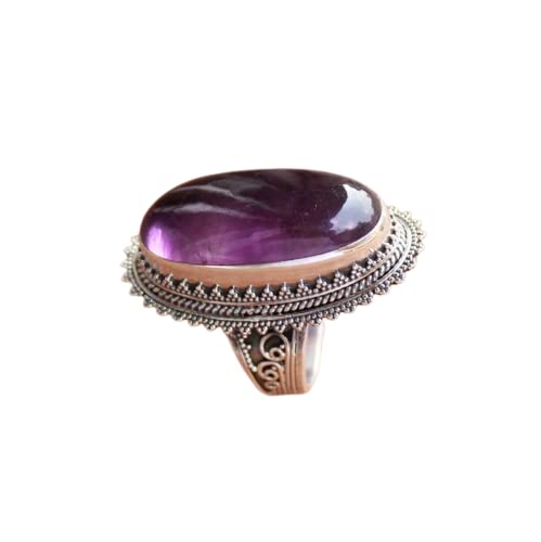 February Birthstone Promise Ring - Handmade 925 Sterling Silver Ring with Amethyst Gemstone | Perfect for Valentine's Day, Anniversary Gifts & Romantic Proposals