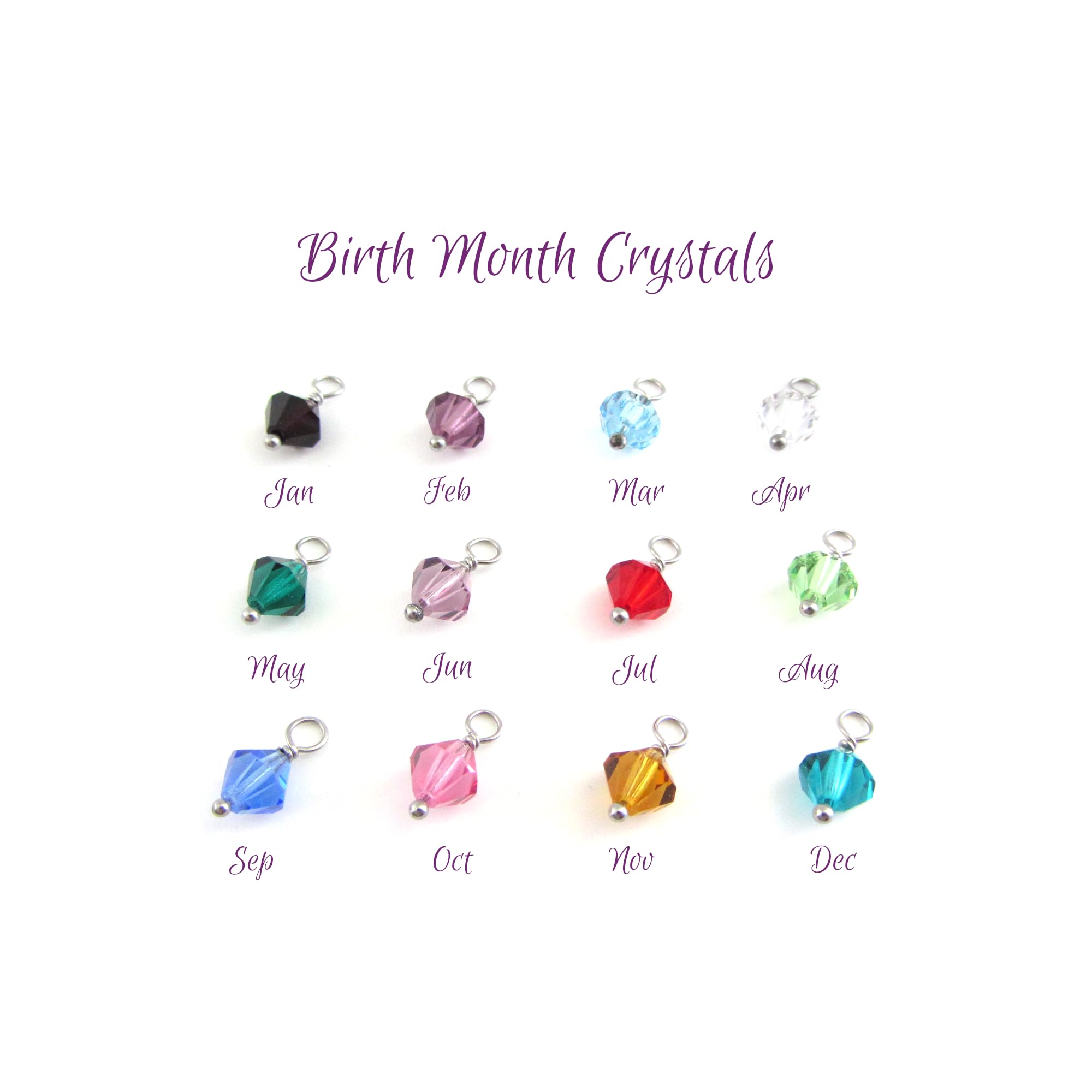 Personalized Stainless Steel Anchor Birthstone Crystal Charm Necklace - Perfect Gift for Birthdays, Anniversaries & Special Occasions