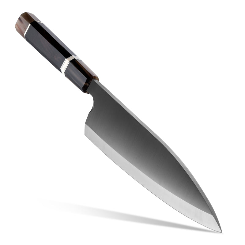 Premium Damascus Steel Chef Knife with Exotic Ebony Wood Handle - Professional Kitchen Knife for Cooking, Slicing & Meat Cutting - Perfect Gift for Chefs & Home Cooks