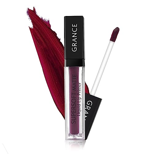GRANCE Supersoft Matte Liquid Lipstick - Cranberry Crush | Long Lasting 16H Wear, Smudge Proof, Creamy Smooth Formula with Hydrating Lip Primer | Perfect for Daily Wear, Parties, Date Nights & Special Occasions