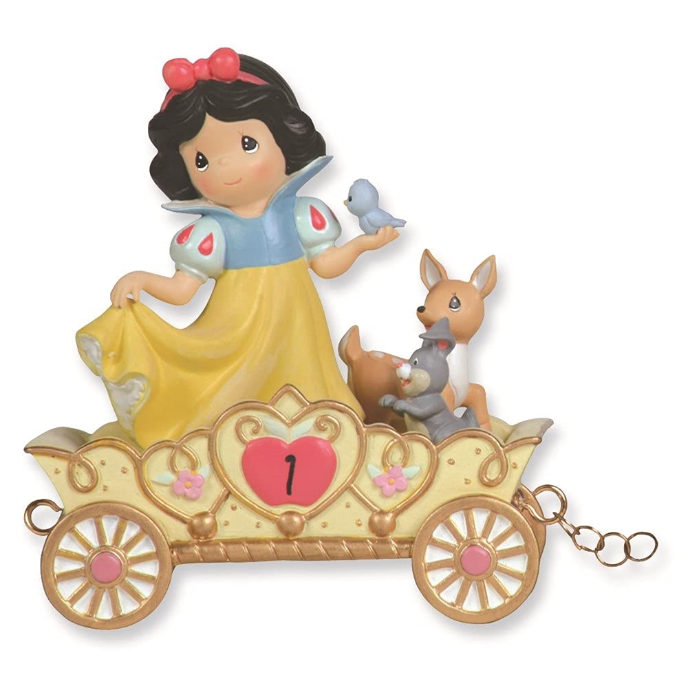 Precious Moments Disney Birthday Parade Snow White Age 1 Figurine - Elegant Collectible Gift for Women | Perfect for 1st Birthday Celebrations, Disney Memorabilia Collections & Special Occasions
