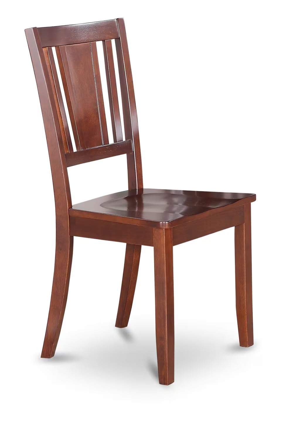 East West Furniture DMDU3-MAH-W 3 Piece Round Dining Table Set with Drop Leaf & 2 Wooden Chairs, 42x42 Inch, Mahogany Finish - Perfect for Small Spaces, Breakfast Nooks & Cozy Dining Areas