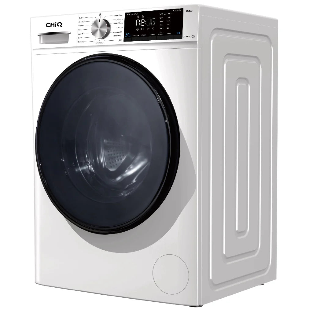 CHiQ 8.5kg/5kg Front Load Washer Dryer Combo - Energy Efficient Laundry Machine with 5 Year Warranty - Perfect for Apartments, Small Homes & RVs (Model WDFL85PL48W2)