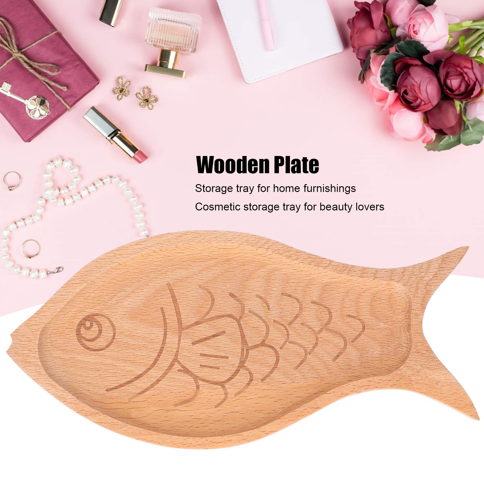 Premium Wooden Fruit Dessert Tray - Eco-Friendly & Food Safe Modern Serving Platter for Fruits, Cheese, Appetizers | Elegant Home Decor & Party Serving Dish