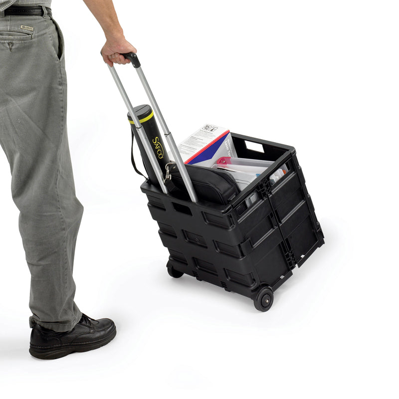 Stow Away Crate Black - Durable Storage Organizer for Home, Office & Travel - Perfect for Toys, Books & Essentials
