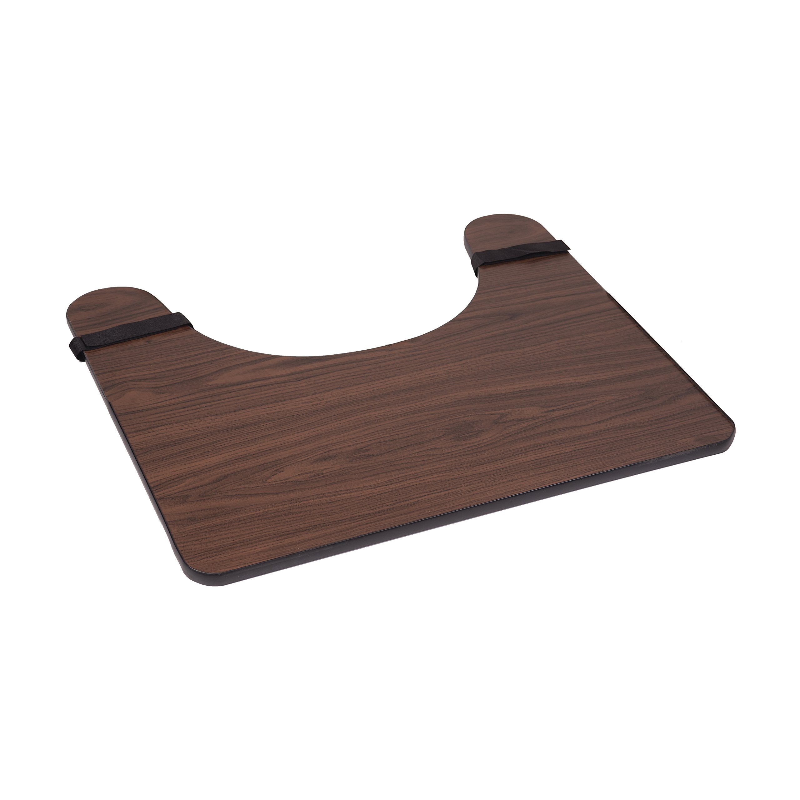 DMI Hardwood Wheelchair Lap Tray - Removable & Adjustable Wheelchair Table Tray for Seniors & Adults - Lightweight & Durable Wheelchair Accessory for Eating, Reading & Working (1 Count)