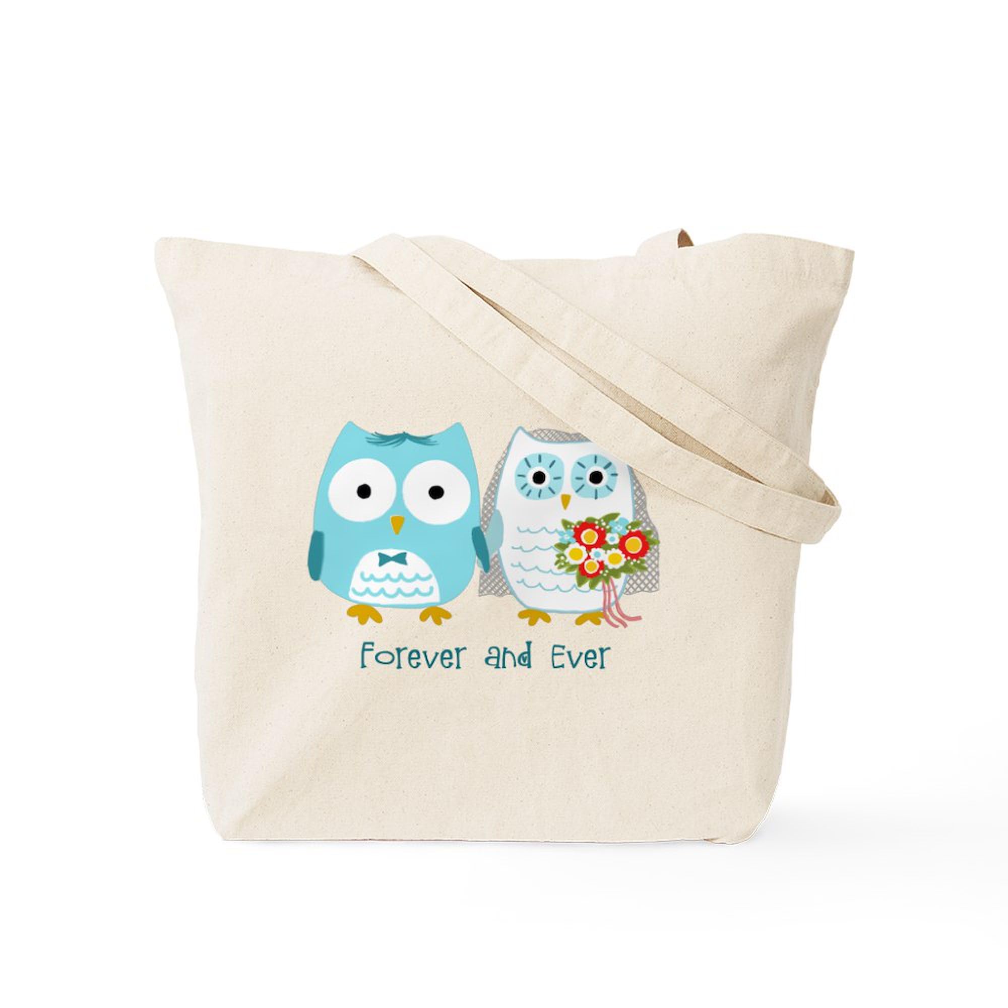 Owls Wedding Tote Bag - Natural Canvas Reusable Shopping Bag for Bridal Party, Eco-Friendly Grocery Tote - Perfect for Bridal Showers, Beach Weddings & Sustainable Shopping