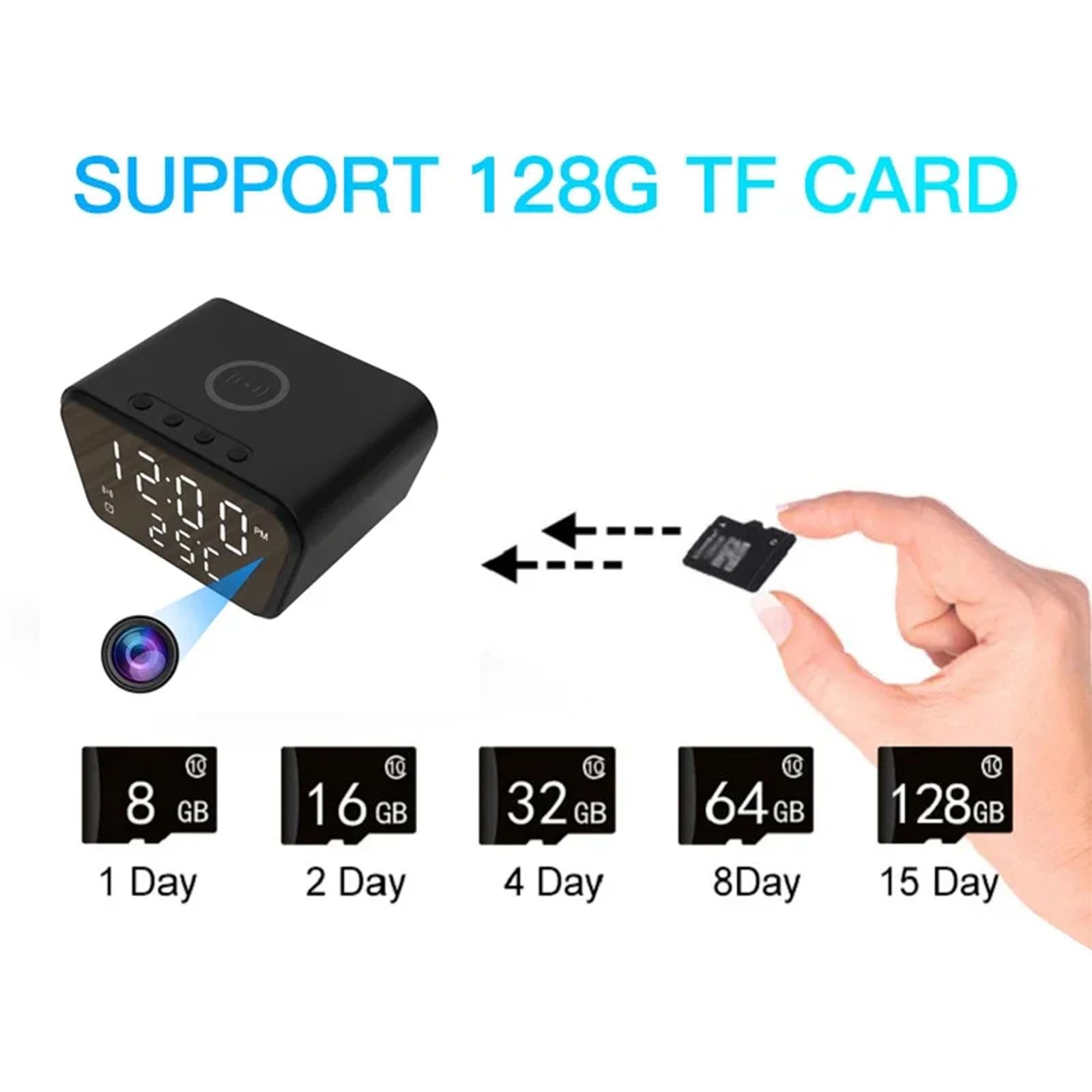 Smart LED Digital Alarm Clock with Temperature Monitoring, Wireless Charging, WiFi Remote Control & Motion Detection – Perfect for Home, Office, and Bedroom Use