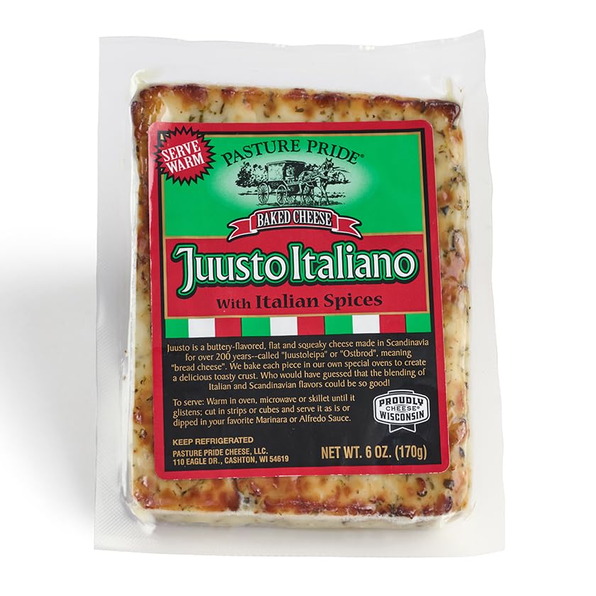 Authentic Italian Baked Bread Cheese with Spices - 3 Pack | Perfect for Snacking, Charcuterie Boards & Wine Pairing