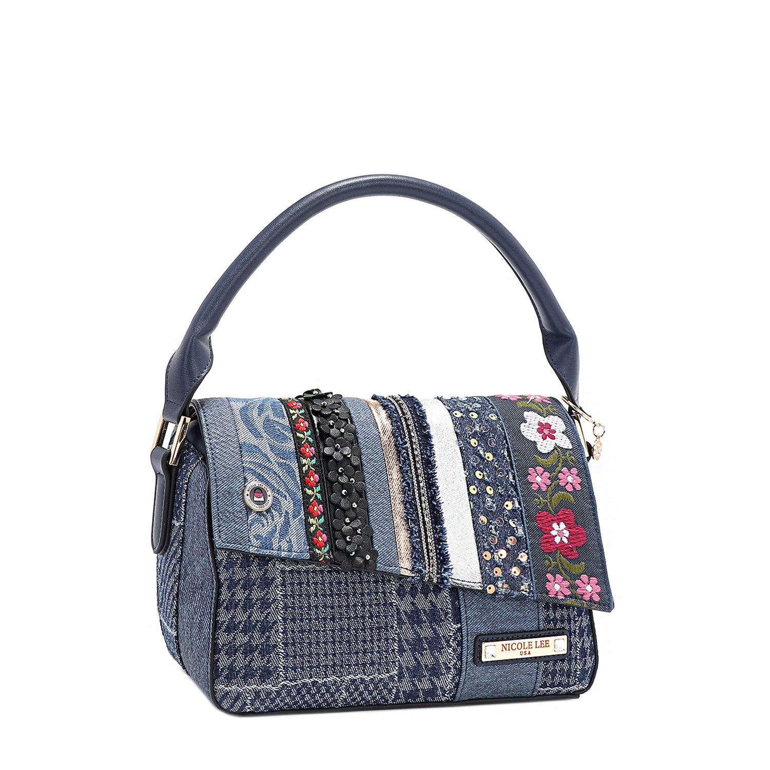 Stylish Patch Flower Flap Bag for Women - Trendy Crossbody Purse with Floral Design, Perfect for Casual Outings, Shopping & Travel