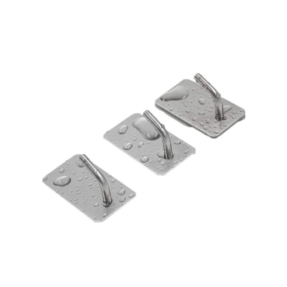 AAPOY 3Pcs Stainless Steel Adhesive Hooks for Towels & Robes - Bathroom & Wall Storage