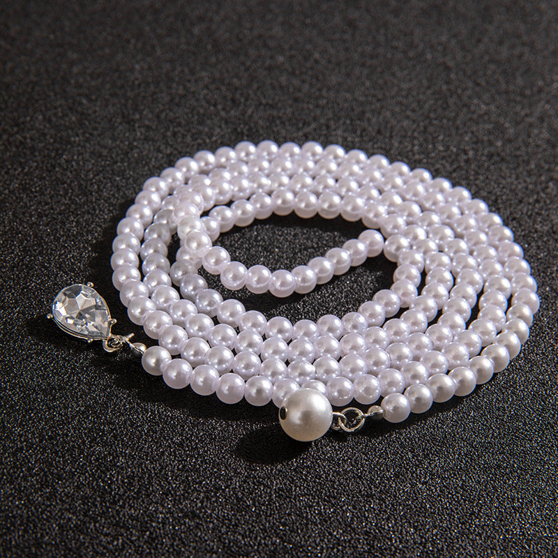 Elegant Vintage Pearl Tassel Necklace for Women - Classic Simple Pearl Drop Pendant Jewelry - Perfect for Weddings, Parties & Special Occasions