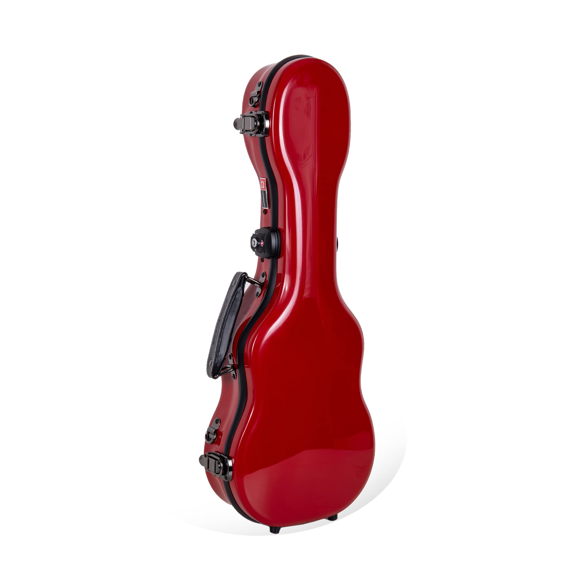Premium Crossrock Thick Padded Hardshell Fiberglass Concert Ukulele Case - Red | Durable Protection for Travel & Performance | Perfect for Musicians, Beginners & Ukulele Enthusiasts
