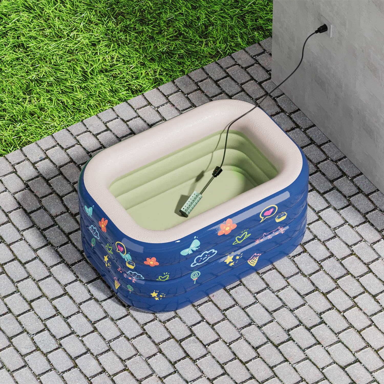 Portable Bucket Heater - Submersible Water Heater for Pools, Bathtubs & Hot Tubs | Fast Heating 5 Gallons to 104°F in 10 Minutes | Perfect for Camping, RV Trips & Outdoor Bathing