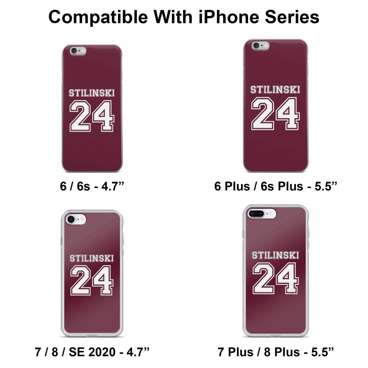 Stiles Stilinski Jersey Style iPhone Case - Compatible with iPhone 15/14/13/12/11/X/Xs/Xr/8/7/6/6s Plus Pro Max - Clear Protective Phone Cover - Perfect for Teen Wolf Fans & TV Show Merchandise Collectors
