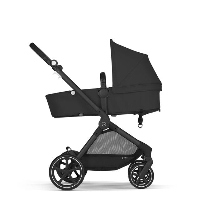 Cybex EOS Aton G 5-in-1 Travel System Stroller with Car Seat - Black Frame | Compact & Lightweight for Air Travel, City Walks & Family Outings