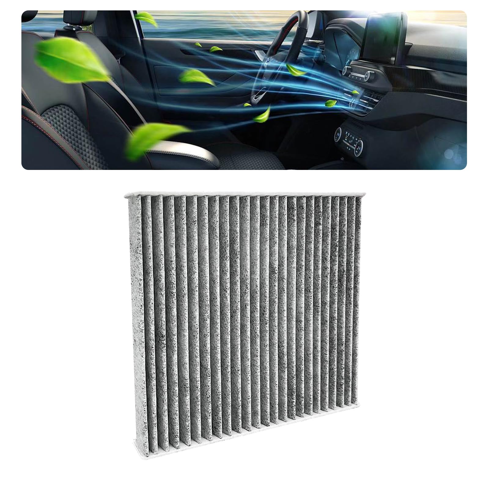 Premium CF10134 Car Cabin Air Filter Replacement with Activated Carbon - Easy Installation, Fresh Breeze for Passenger Compartment | Perfect for Sedans, SUVs & Daily Commuting