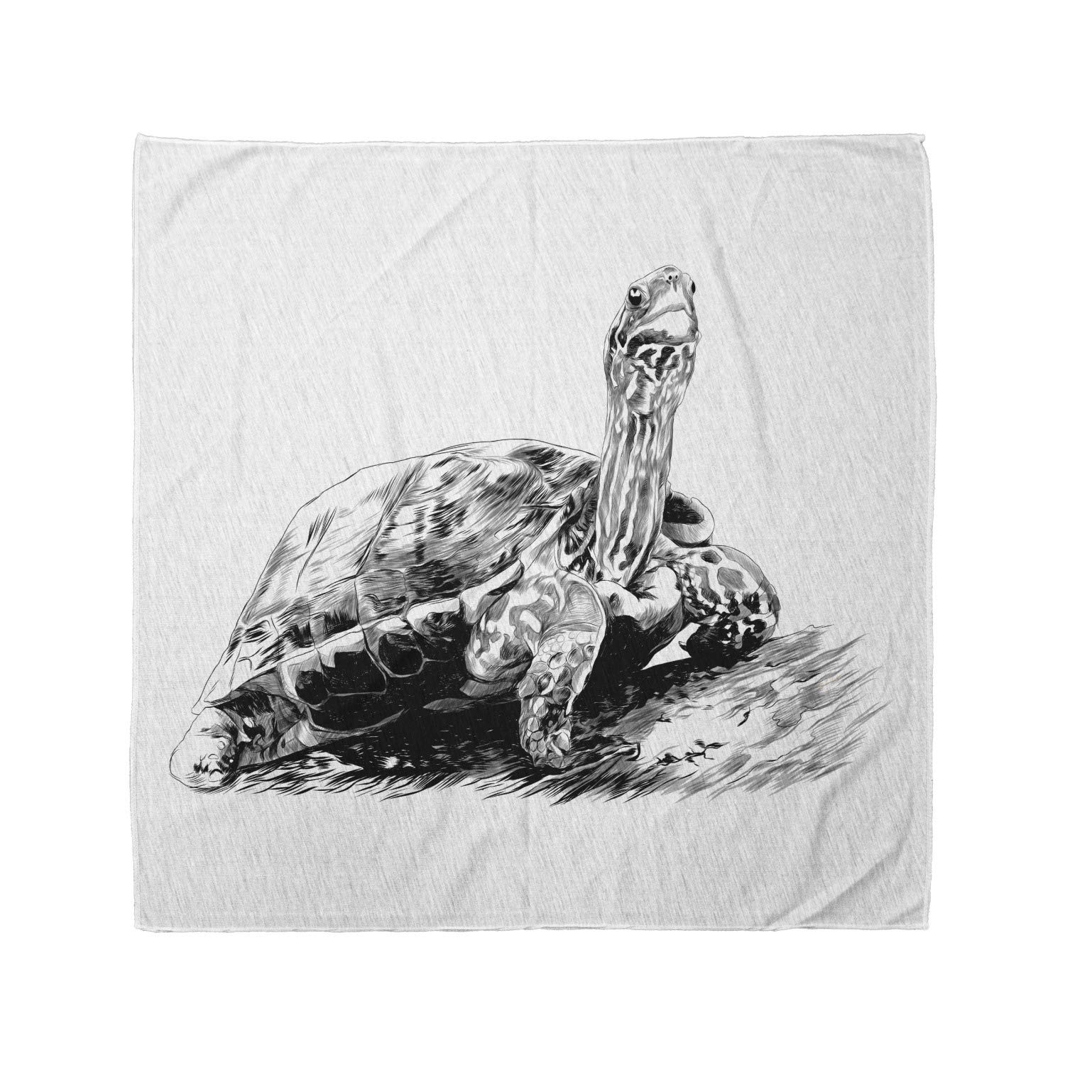 Ambesonne Turtle Bandana - Hand Drawn Sketch Design Unisex Head & Neck Scarf for Men Women - Perfect for Outdoor Activities, Hiking, Cycling & Casual Wear