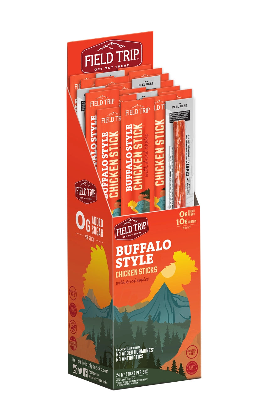 Spicy Buffalo Style Chicken Stick (1oz) - Premium Protein Snack for On-the-Go, Keto Diet, Camping & Sports Nutrition