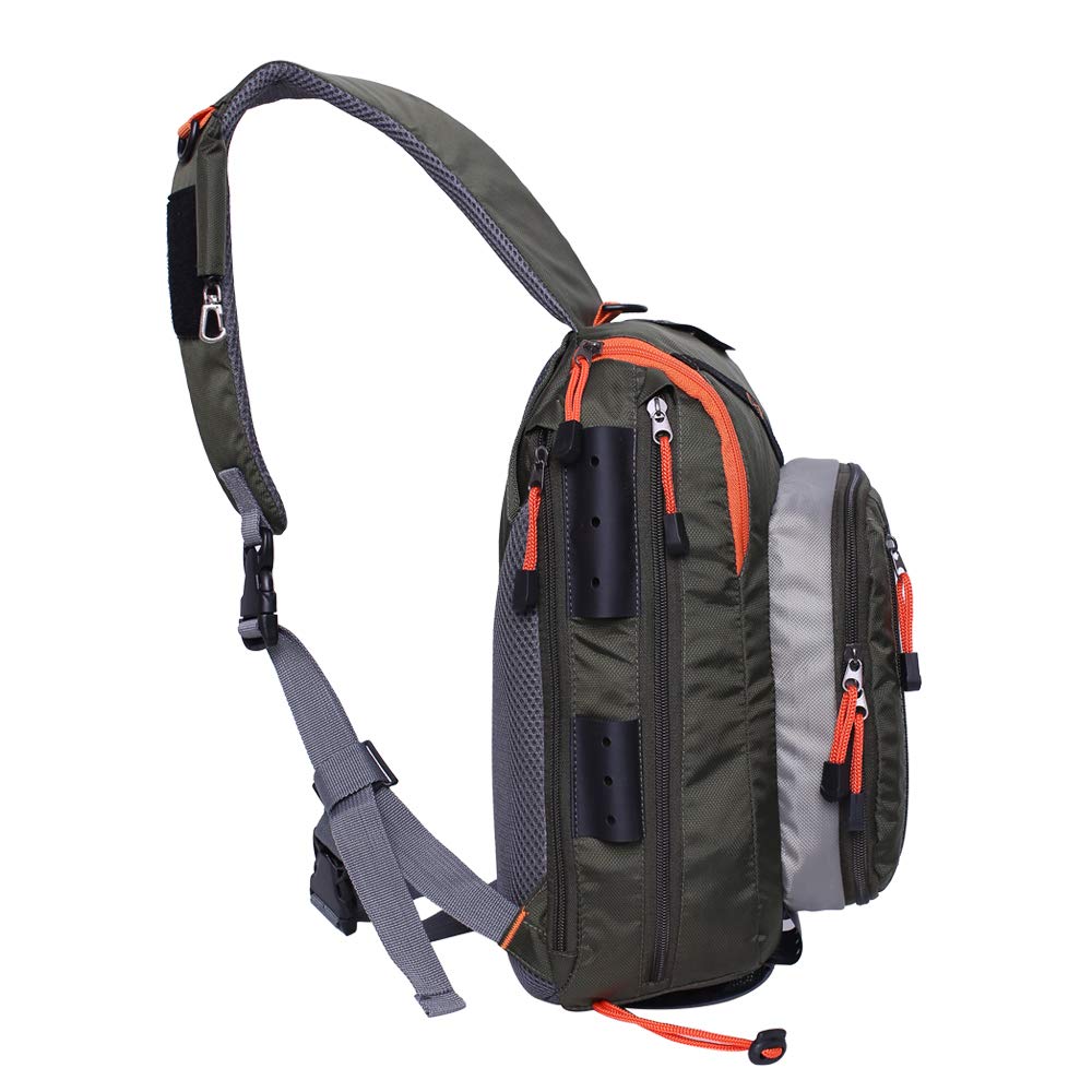 **Kylebooker Fly Fishing Sling Pack - Waterproof Shoulder Bag for Tackle Storage - Perfect for Fly Fishing, Hiking & Outdoor Adventures**
