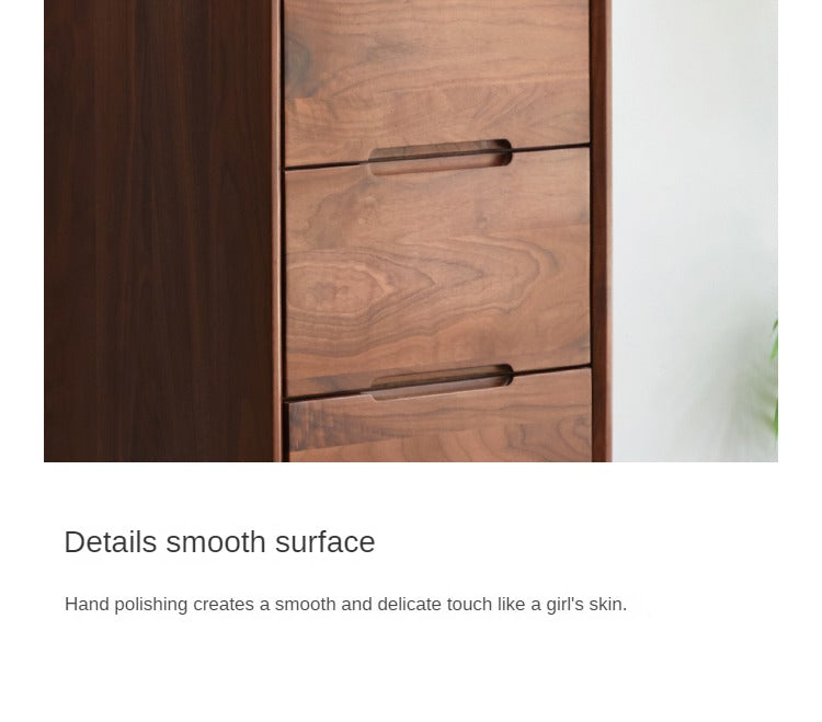 Solid Black Walnut Wood Side Cabinet - Rustic Nightstand, Entryway Storage, or Bathroom Organizer - Handcrafted for Home & Office Decor