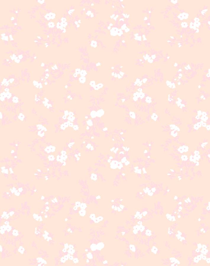 Clare V. Françoise Floral Wallpaper - Pink & Peach Peel and Stick Wallpaper for Bedroom, Nursery, or Home Office Decor