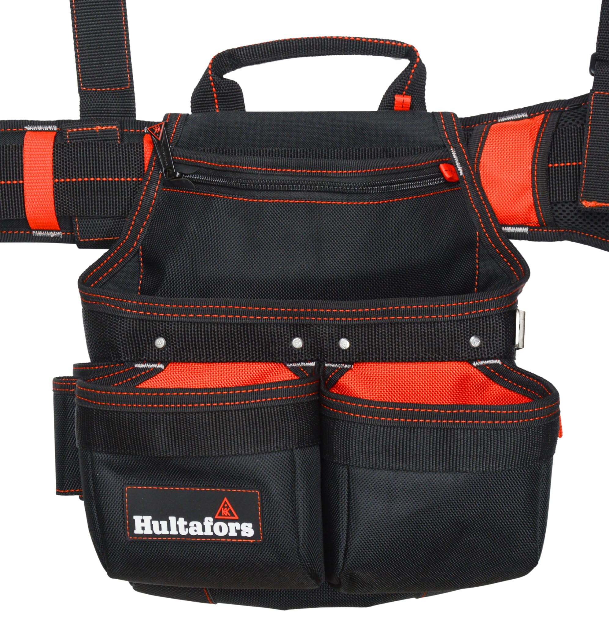 Hultafors HT5617 Heavy Duty Pro Framer's Tool Belt Apron - Ballistic Polyester Construction with 27 Pockets, Yoke Suspenders & Steel Hammer Loops - Perfect for Carpenters, Construction Workers & DIY Home Improvement Projects