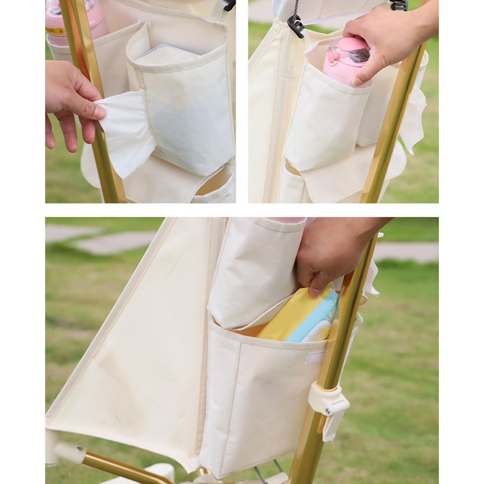 Baby Stroller Organizer Bag - Pram Storage Compartment for Diapers, Toys & Essentials | Hanging Travel Accessory for Parents on the Go | Perfect for Shopping, Walks & Road Trips