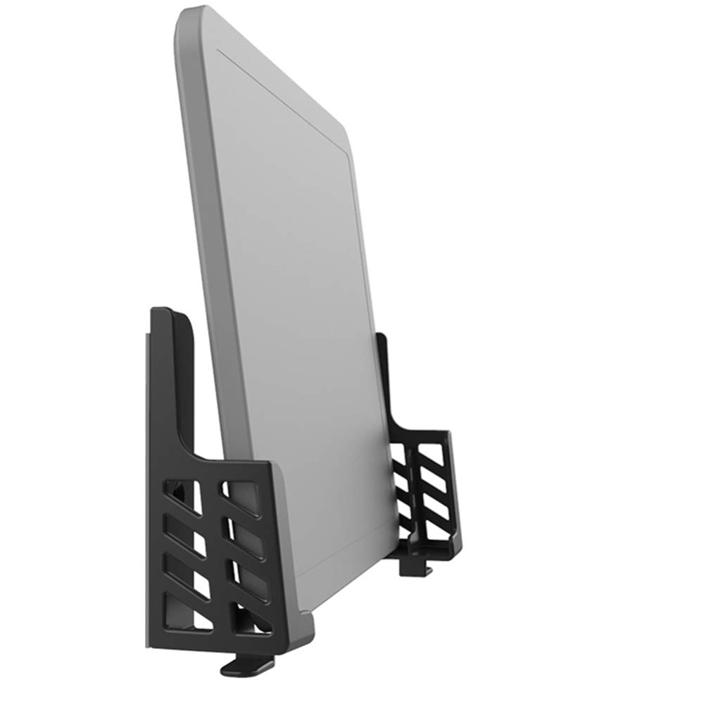 Wall Mount Phone Tablet Holder - Dual Slot Adjustable Stand for Smartphones & Tablets | Secure Hanging Storage Bracket | Perfect for Kitchen, Bedroom & Office (Black)
