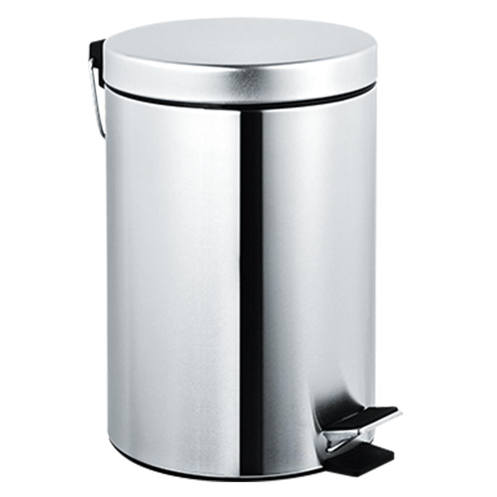 ASI 7317 Omara 2 Gallon Covered Trash Can with Foot Pedal - Freestanding Waste Receptacle for Kitchen, Office, Bathroom & Home Use