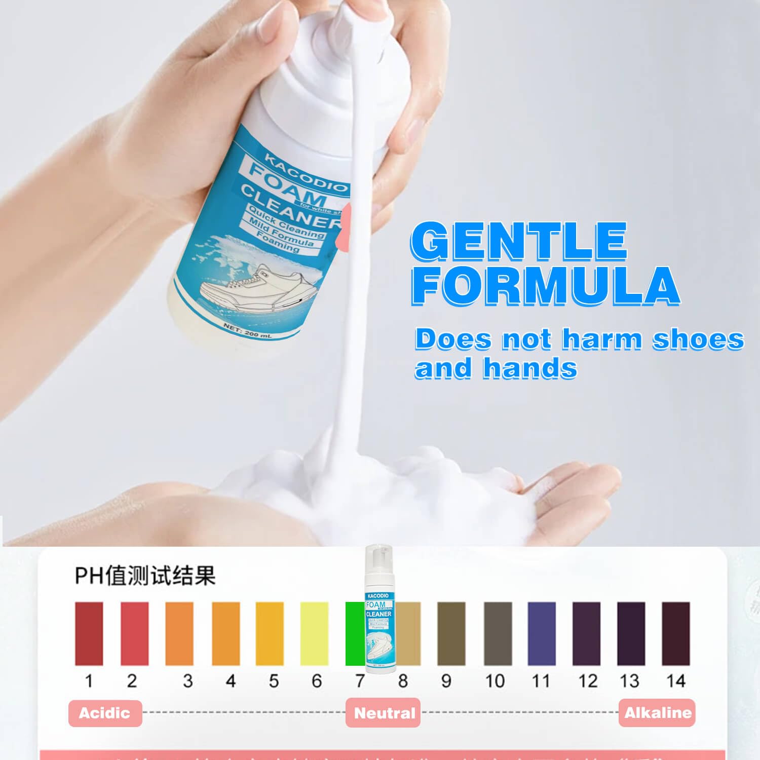 Premium Shoe Cleaner Kit - 6.76 Oz White Sneaker Cleaning Set with Brush, Towel & Sponge | Effective for Tennis, Canvas, Leather & PU Shoes | Perfect for Sneakerheads, Athletes & Daily Shoe Care
