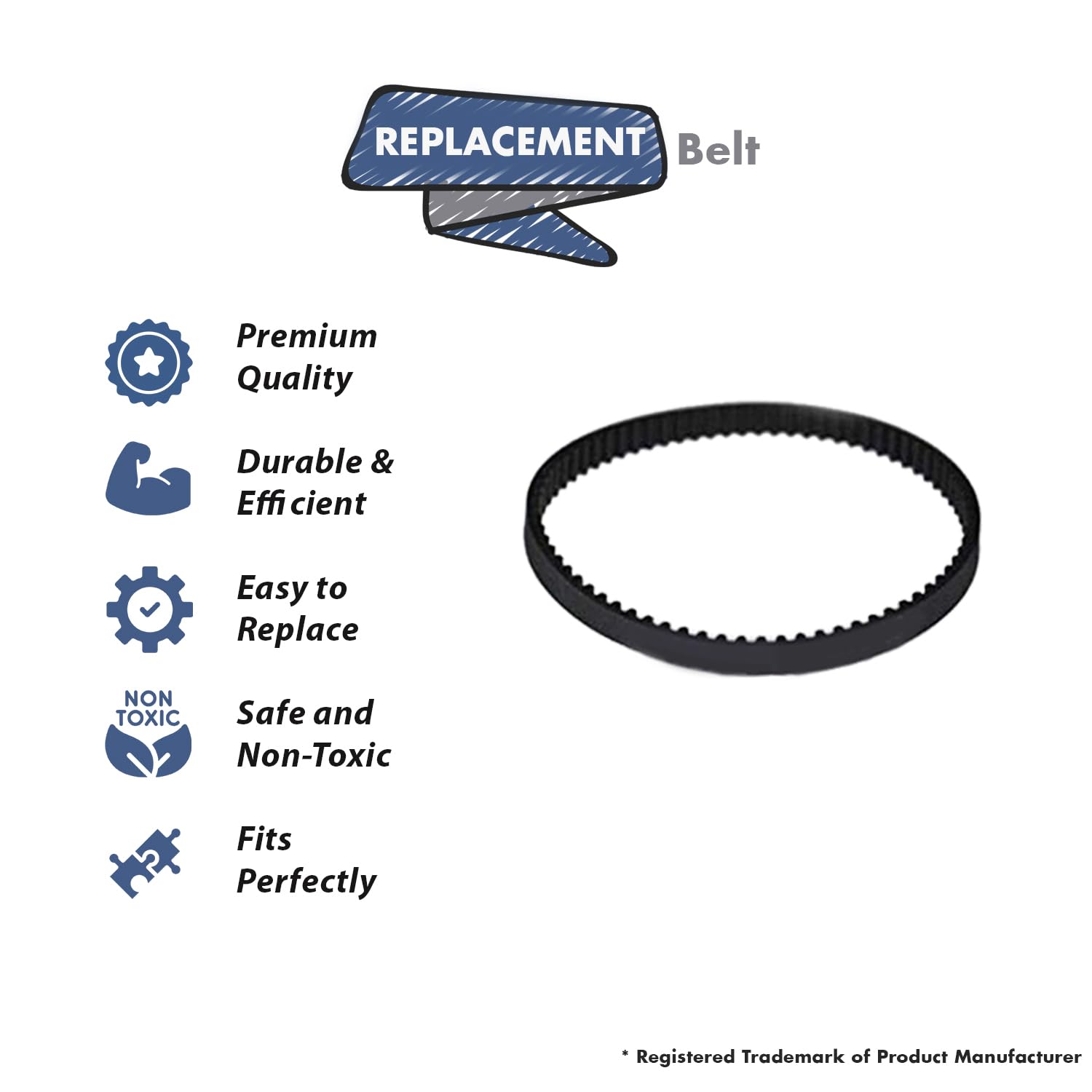 Bissell 8920 Proheat 2X Vacuum Belt Replacement - Right Side Gear #2036804 - for Deep Cleaning