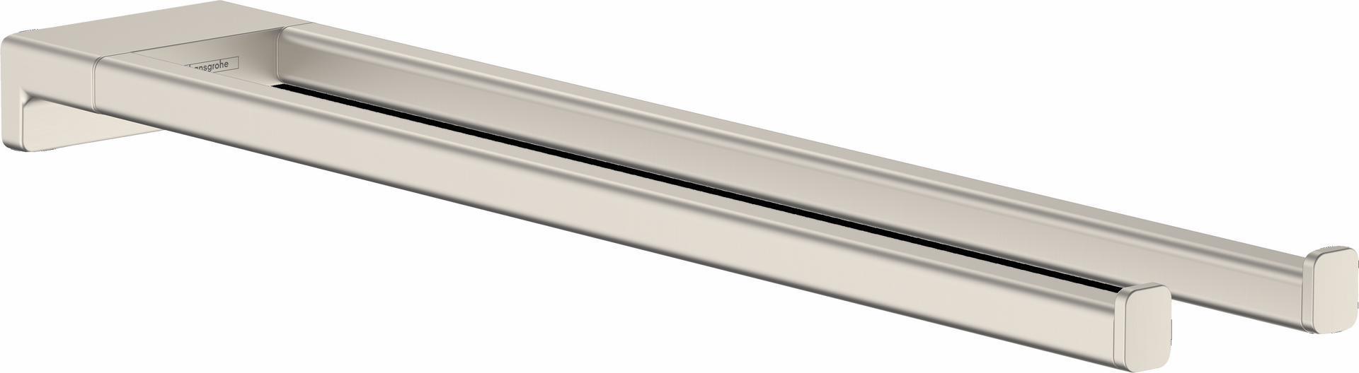 Hansgrohe AddStoris Dual Towel Bar in Brushed Nickel 41770820 - Perfect for Bathroom and Kitchen Organization