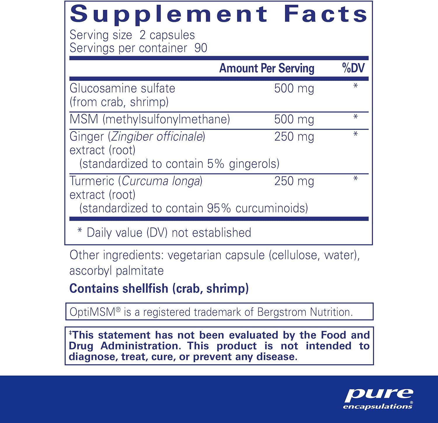Pure Encapsulations Glucosamine & MSM Supplement with Joint Comfort Herbs - Supports Joint Health & Mobility for Active Lifestyles