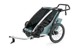 Thule Chariot Cross Single Multisport Trailer - Lightweight Bike & Jogging Stroller for Active Families - Perfect for Cycling, Running, and Outdoor Adventures