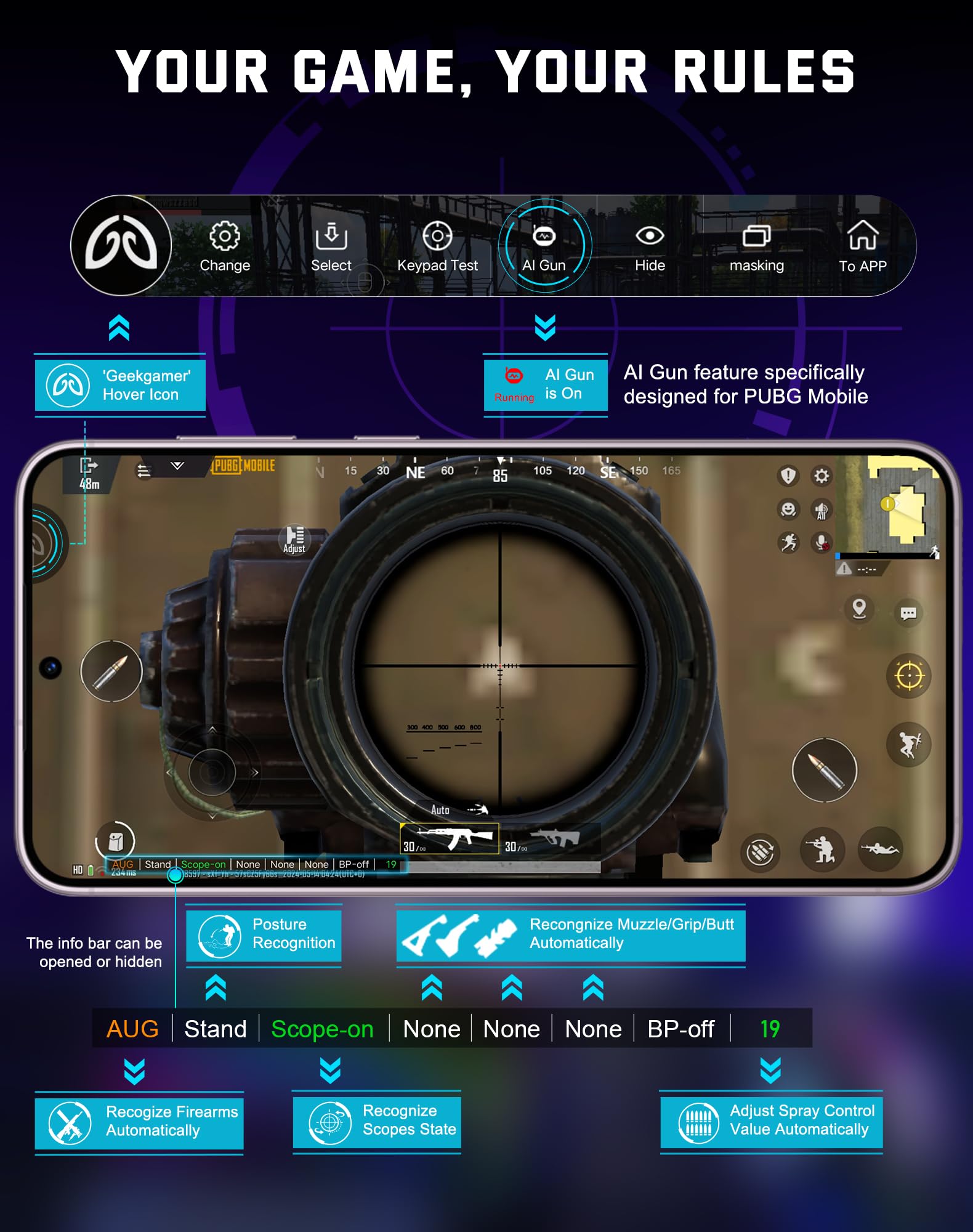 Joso X8 Pro Keyboard Mouse Adapter for PUBG Mobile - Android Keyboard Converter Controller with Anti-Recoil & Custom Key Mapping - Play FPS/TPS Games on Android with Keyboard & Mouse - Perfect for Competitive Gaming & Esports Tournaments