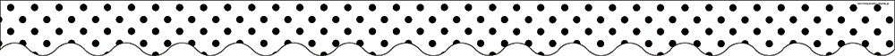 Elegant Black Polka Dots on White Scalloped Border Tablecloth - Perfect for Wedding, Party & Home Decor