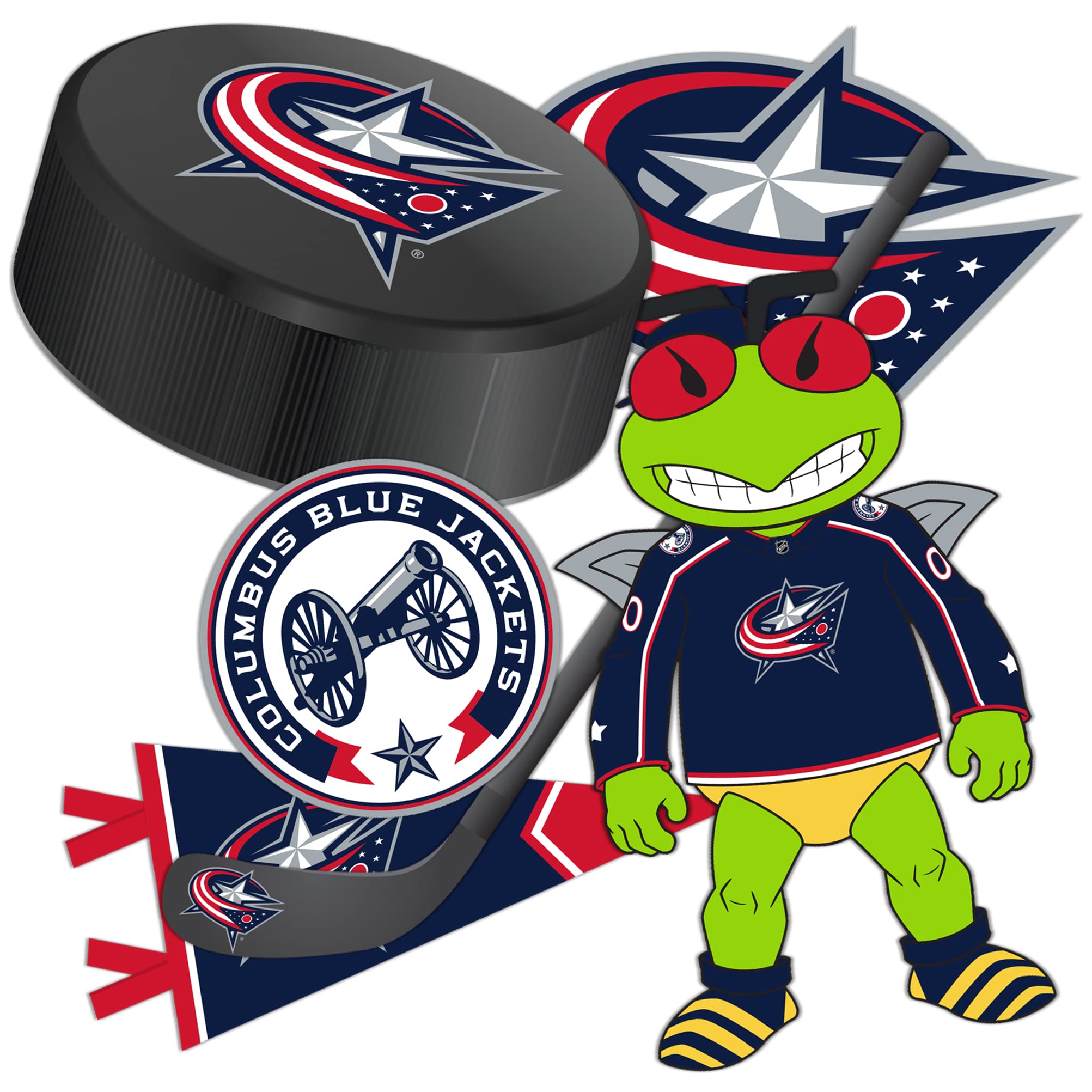 Columbus Blue Jackets NHL Team Desert Cactus Vinyl Decal Sticker - Waterproof Laptop, Water Bottle, Car, Scrapbook Decoration - Perfect for Hockey Fans & Sports Enthusiasts