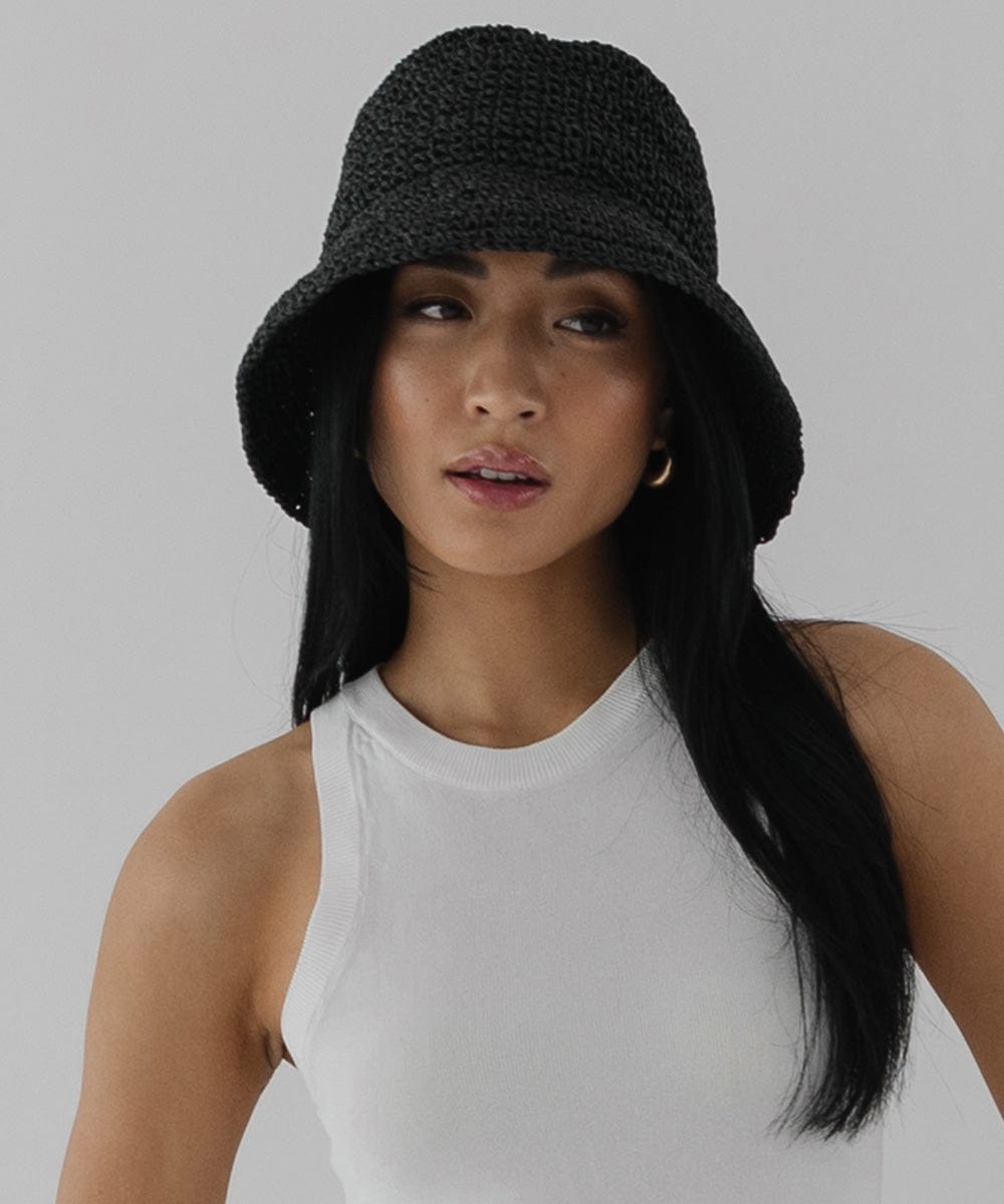Crochet Packable Bucket Hat for Women - Breathable Summer Sun Hat with Wide Brim - Perfect for Beach, Travel, and Outdoor Activities