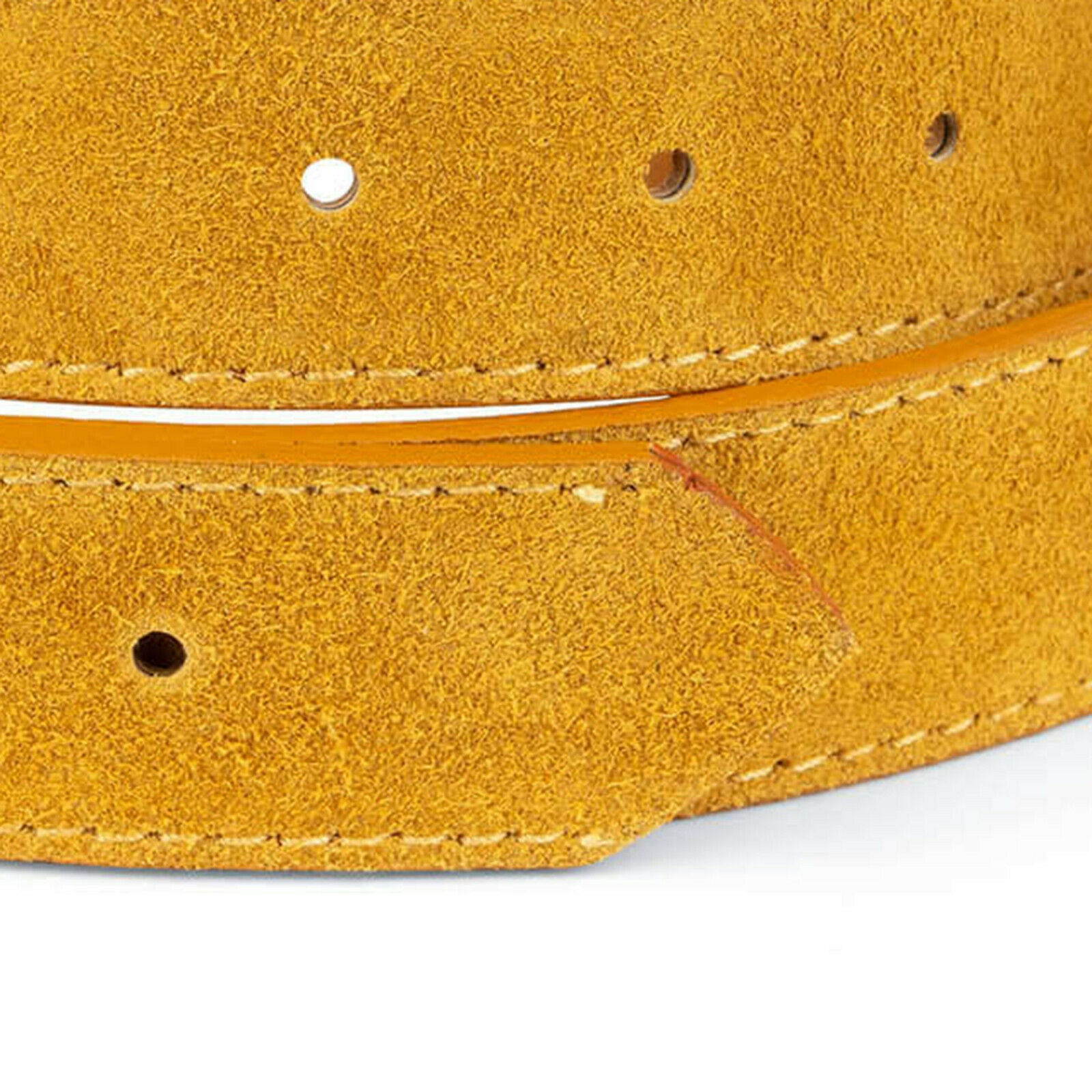 Genuine Brown Leather Replacement Belt Strap for Ferragamo Buckles - 35mm Width, Camel Suede Finish - Perfect for Dress Pants, Business Attire & Formal Occasions