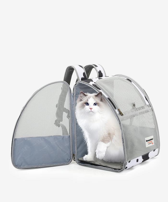 Montana West Print All-Side Mesh Pet Carrier Backpack - Lightweight & Breathable for Small Dogs & Cats - Perfect for Travel, Hiking & Outdoor Adventures