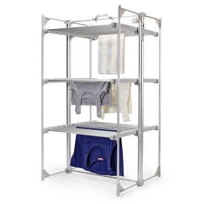 Dry:Soon Deluxe 3-Tier Heated Clothes Airer - Fast Drying Foldable Laundry Rack for Indoor Use | Perfect for Apartments, Dorms & Small Spaces