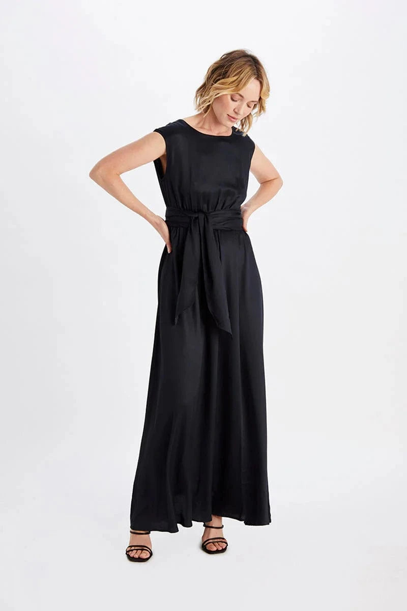 Grace TENCEL™ Modal Vegan Silk Nightgown - Soft Black Sleepwear for Women | Perfect for Lounge, Sleep & Spa Days